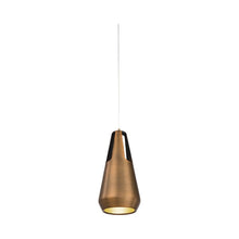 Load image into Gallery viewer, Ingot LED Pendant Light in Aged Brass.