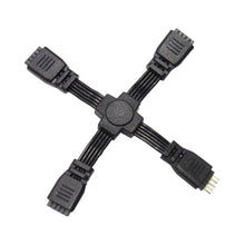 Load image into Gallery viewer, InvisiLED 24V 4 Way "X" Connector in Black.