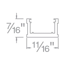 Load image into Gallery viewer, InvisiLED 5FT Surface Mounted Channel - line drawing.