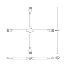 Load image into Gallery viewer, InvisiLED CCT Flex "X" Connector - line drawing.