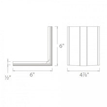 Load image into Gallery viewer, InvisiLED Insider Corner for Symmetrical Recessed Channel - line drawing.