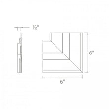 Load image into Gallery viewer, InvisiLED Lateral Corner for Symmetrical Recessed Channel - line drawing.