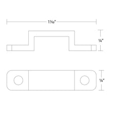 Load image into Gallery viewer, InvisiLED Outdoor Mount Clips - line drawing.
