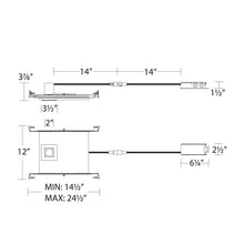 Load image into Gallery viewer, Ion 2 Inch Square LED Downlight - line drawing.