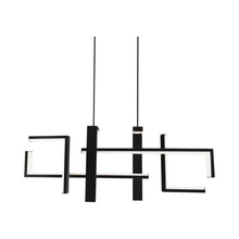 Load image into Gallery viewer, Jackal Linear LED Pendant Light in Black.