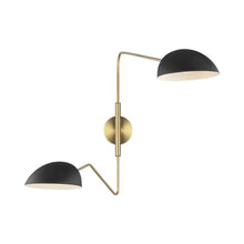 Load image into Gallery viewer, Jane Double Wall Light in Midnight Black.
