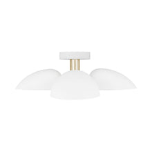 Load image into Gallery viewer, Jane Semi Flush Mount Ceiling Light in Matte White.