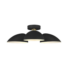 Load image into Gallery viewer, Jane Semi Flush Mount Ceiling Light in Black.