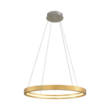 Load image into Gallery viewer, Jasmine LED Pendant Light in Gold Leaf/Round/Medium.