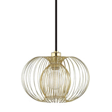 Load image into Gallery viewer, Jasmine Pendant Light in Polished Brass/Small.