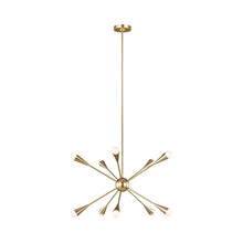 Load image into Gallery viewer, Jax Chandelier in 10-Light/Burnished Brass.
