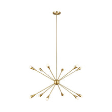 Load image into Gallery viewer, Jax Chandelier in 12-Light/Burnished Brass.
