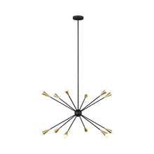 Load image into Gallery viewer, Jax Chandelier in 12-Light/Midnight Black.