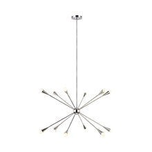 Load image into Gallery viewer, Jax Chandelier in 12-Light/Polished Nickel.