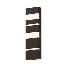 Load image into Gallery viewer, Jazz Notes Outdoor LED Wall Light in Small/Textured Bronze.
