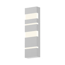 Load image into Gallery viewer, Jazz Notes Outdoor LED Wall Light in Small/Textured White.