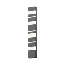 Load image into Gallery viewer, Jazz Notes Outdoor LED Wall Light in Large/Textured Gray.