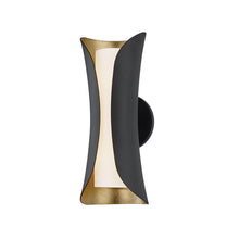 Load image into Gallery viewer, Josie Wall Light in Gold Leaf / Black.