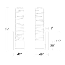 Load image into Gallery viewer, Juliet LED Bath Vanity and Wall Light- line drawing.
