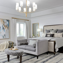 Load image into Gallery viewer, Juniper Chandelier in bedroom.
