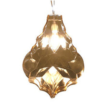 Load image into Gallery viewer, 24 Karati LED Pendant Light in Pale Yellow Glass (Large).