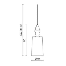 Load image into Gallery viewer, Alibabig LED Pendant Light - line drawing.