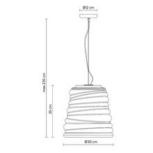 Load image into Gallery viewer, Bibendum LED Pendant Light - line drawing.