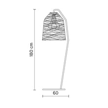 Load image into Gallery viewer, Black Out LED Floor Lamp - line drawing.