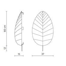 Load image into Gallery viewer, Eden LED Wall Light - line drawing.