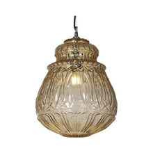 Load image into Gallery viewer, Ginger Outdoor LED Pendant Light in Yellow Glass/Without Hook (14.57-Inch).