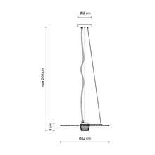 Load image into Gallery viewer, Gonzaga Outdoor LED Pendant Light - line drawing.