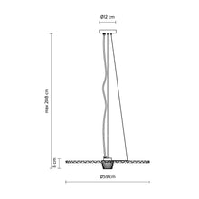 Load image into Gallery viewer, Gonzaga Outdoor LED Pendant Light - line drawing.