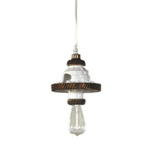 Load image into Gallery viewer, MEK 1 LED Pendant Light in White/Bronze Ceramic (18W).