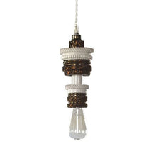Load image into Gallery viewer, MEK 2 LED Pendant Light in White/Bronze Ceramic (18W).