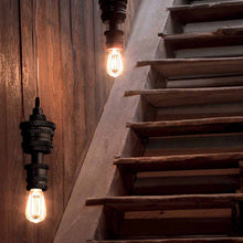 Load image into Gallery viewer, MEK 2 LED Pendant Light in stairs.