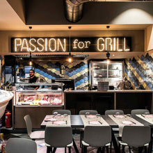 Load image into Gallery viewer, MEK 2 LED Pendant Light in restaurant.