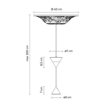 Load image into Gallery viewer, Moonbloom LED Pendant Light - line drawing.
