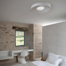 Load image into Gallery viewer, R.O.M.A LED Semi Flush Mount Ceiling Light in bedroom.