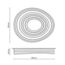 Load image into Gallery viewer, R.O.M.A LED Semi Flush Mount Ceiling Light - line drawing.