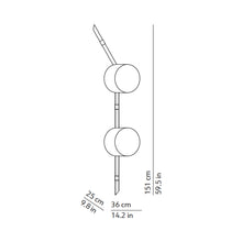 Load image into Gallery viewer, Floed II Ceiling / Wall Light - line drawing.