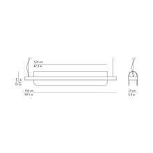 Load image into Gallery viewer, Nami LED Pendant Light - line drawing.
