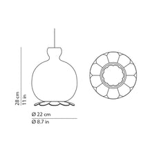 Load image into Gallery viewer, Opyo Pendant Light - line drawing.
