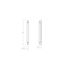 Load image into Gallery viewer, Keel™ LED Bath Vanity Light - line drawing.