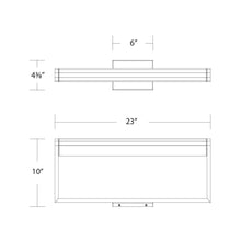 Load image into Gallery viewer, Kent LED Swing Arm Wall Light - line drawing.