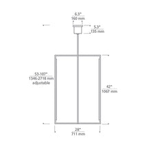 Load image into Gallery viewer, Kenway LED Pendant Light - line drawing.