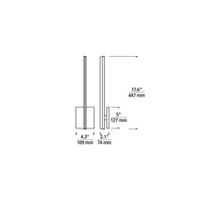Load image into Gallery viewer, Kenway LED Wall Light - line drawing.