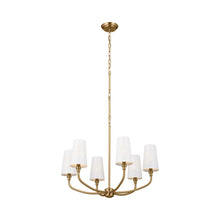 Load image into Gallery viewer, Adeena Chandelier in Brushed Natural Brass (6-Light).