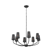 Load image into Gallery viewer, Adeena Chandelier in Black (8-Light).