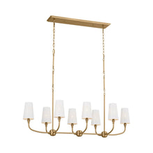 Load image into Gallery viewer, Adeena Linear Pendant Light in Brushed Natural Brass.