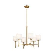 Load image into Gallery viewer, Ali Chandelier in Brushed Natural Brass (6-Light).